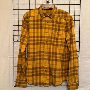 Under Armour Men's Mustard Plaid Button Down Shirt